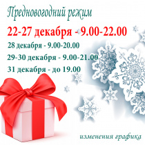 Предновогодний режим работы
