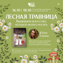 Юлия Ёлкина. Презентация книги по вышивке "Лесная травница"